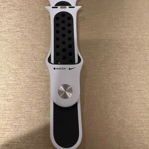 Nike Sport Band Black and White and four soft silicone Apple Watch bands